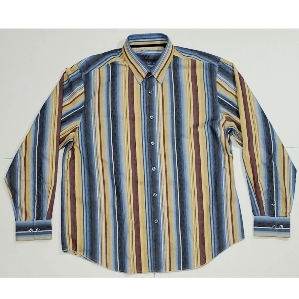 Tommy Bahama Denim Long Sleeve Shirt XL Mens EUC